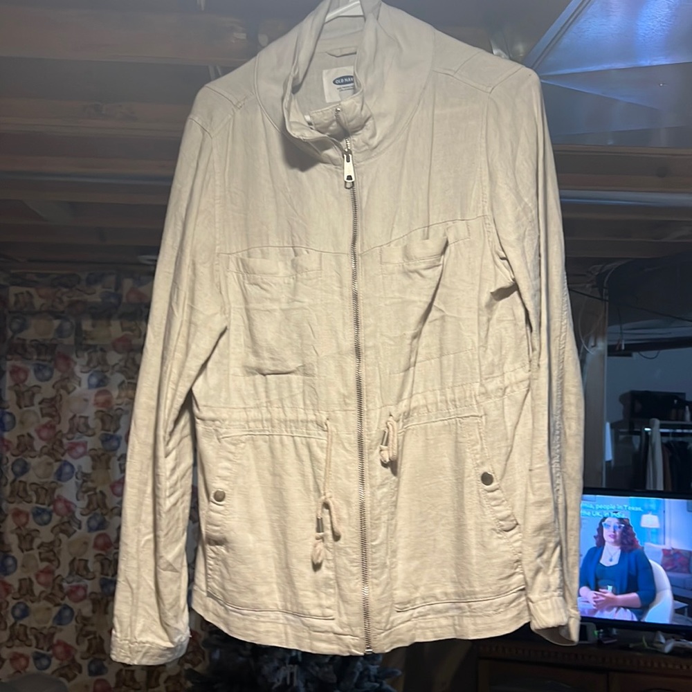 Linen coat, size medium